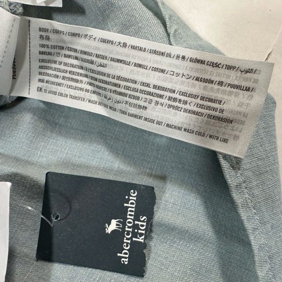 NWT abercrombie kids Denim Tank Top - Picture 5 of 6